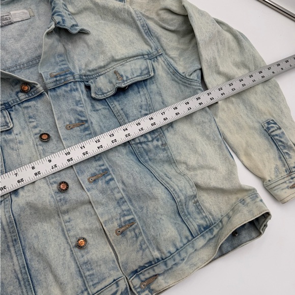 Vintage Todays News Denim Jacket Acid Wash Blue Trucker Style Women’s Size S 90s - Picture 6 of 7